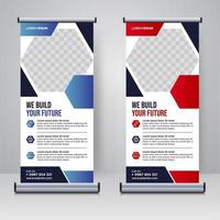 corporate rollup of x banner ontwerpsjabloon vector