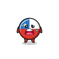 de vermoeidheidscartoon van de vlag van Chili vector