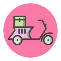 Levering motorfiets pictogram ontwerp vector