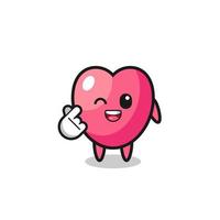 hartsymbool karakter doet koreaans vingerhart
