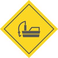 Vissersboot pictogram ontwerp vector