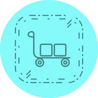 Trolley pictogram ontwerp vector