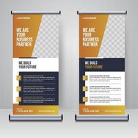 corporate rollup of x banner ontwerpsjabloon vector