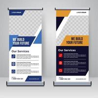 corporate rollup of x banner ontwerpsjabloon vector