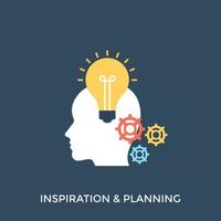 inspiratie en planning vector