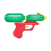 speelgoed waterpistool, vectorillustratie, geïsoleerd op een witte achtergrond. vector