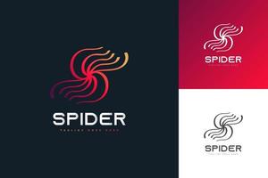 rode spin logo afbeelding met handgetekende stijl vector