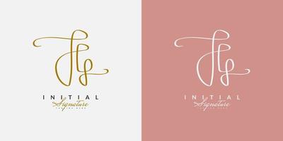 elegant en mooi hf of hj initieel logo-ontwerp met handschriftstijl. hf of hj handtekening logo of symbool voor bruiloft, mode, sieraden, boutique, botanische, bloemen en zakelijke identiteit vector