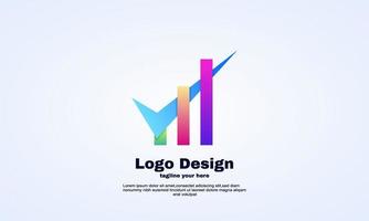 vector brand finance en check logo ontwerpsjabloon kleurrijk