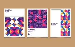 set van abstracte geometrische vormen in beweging achtergrond. toepasbaar voor covers, vouchers, posters, flyers en bannerontwerpen. vector