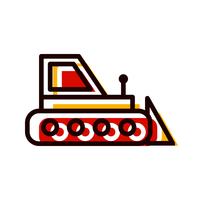 Bulldozer pictogram ontwerp vector