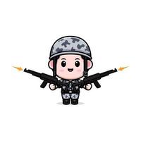 schattig leger mascotte cartoon icoon. kawaii mascotte karakter illustratie voor sticker, poster, animatie, kinderboek of ander digitaal en gedrukt product vector
