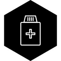 Geneeskunde fles pictogram ontwerp vector