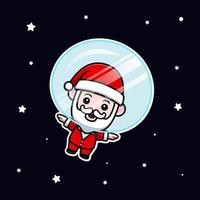 schattige kerstman mascotte cartoon icoon. kawaii mascotte karakter illustratie voor sticker, poster, animatie, kinderboek of ander digitaal en gedrukt product vector