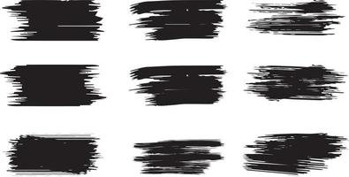 zwarte penseelstreek banner sjabloon collectie vector