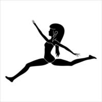 mooie ballerina dans performer illustratie op witte achtergrond. vector