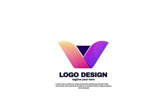 vector abstracte eerste w logo ontwerpsjabloon