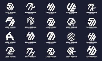 voorraad vector abstract creatief logo super collectie eerste logo voor zakelijk bedrijf ontwerpsjabloon