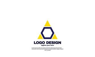 voorraad creatief zakelijk bedrijf eenvoudig idee ontwerp driehoek logo element merk identiteit ontwerpsjabloon kleurrijk vector