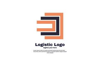 vector abstract bedrijf en bedrijf logistiek logo ontwerp oranje kleur