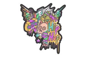 hiphop sticker doodle kunst vector
