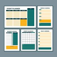 zakelijke dagboekplanner met minimalistische stijl vector