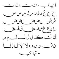 Arabische alfabet vector set collectie. Arabische kalligrafie elementen.