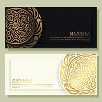 luxe gouden mandala-bannercollectie vector