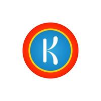 beginletter k water bedrijf logo pictogram ontwerp grafische elementen sjabloon vector