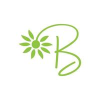 letter b initiaal eenvoudig schoonheid mode bedrijf logo ontwerp grafische elementen sjabloon vector