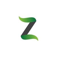 letter z alfabet natuurlijke groene pictogrammen blad logo vector