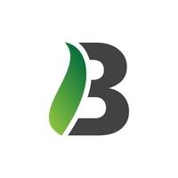 letter b alfabet natuurlijke groene pictogrammen blad logo vector