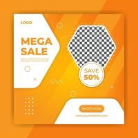 abstract mega verkoop online modern social media marketing bannerontwerp vector