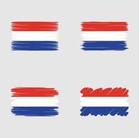 collectie vlag nederland vector