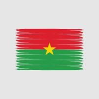 vlag van burkina faso met grunge-stijl vector