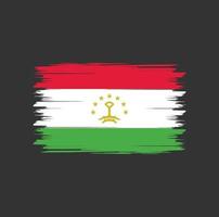 Tadzjikistan vlag vector met aquarel penseelstijl