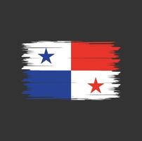 panama vlag vector met aquarel penseelstijl