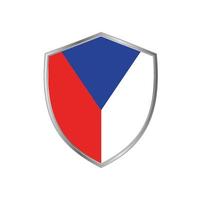 vlag van tsjechië met zilveren frame vector
