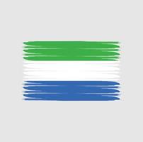 vlag van sierra leone met grunge-stijl vector