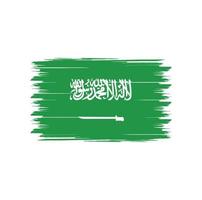 vlag van saoedi-arabië met aquarel penseel stijl ontwerp vector gratis vector