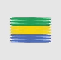 vlag van gabon met grunge-stijl vector