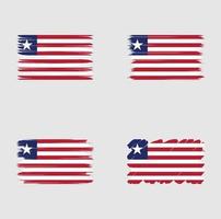 collectie vlag van liberia vector