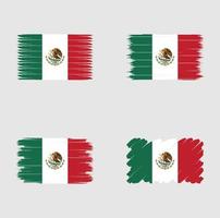 collectie vlag van mexico vector