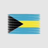 vlag van Bahama's met grunge-stijl vector