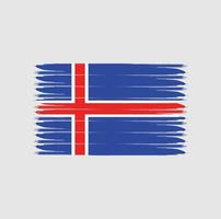 vlag van ijsland met grunge-stijl vector