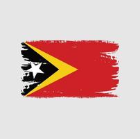 vlag van Oost-Timor met penseelstijl vector
