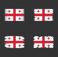 collectie vlag van georgië vector