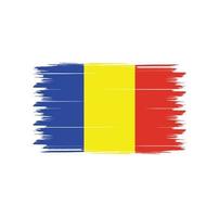 Roemenië vlag vector met aquarel penseelstijl