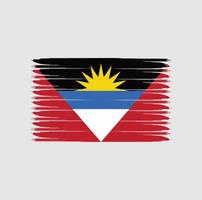 vlag van antigua en barbuda met grunge-stijl vector