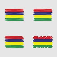 collectie vlag van mauritius vector